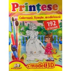 Printese-Coloreaza, lipeste, modeleaza + 192 autocolante +3D model
