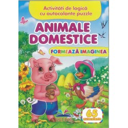 Animale domestice-Formeaza imaginea + 65 autocolante