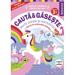 Cauta si gaseste - Unicornul. Hai sa ne antrenam atentia + Carioca cu radiera
